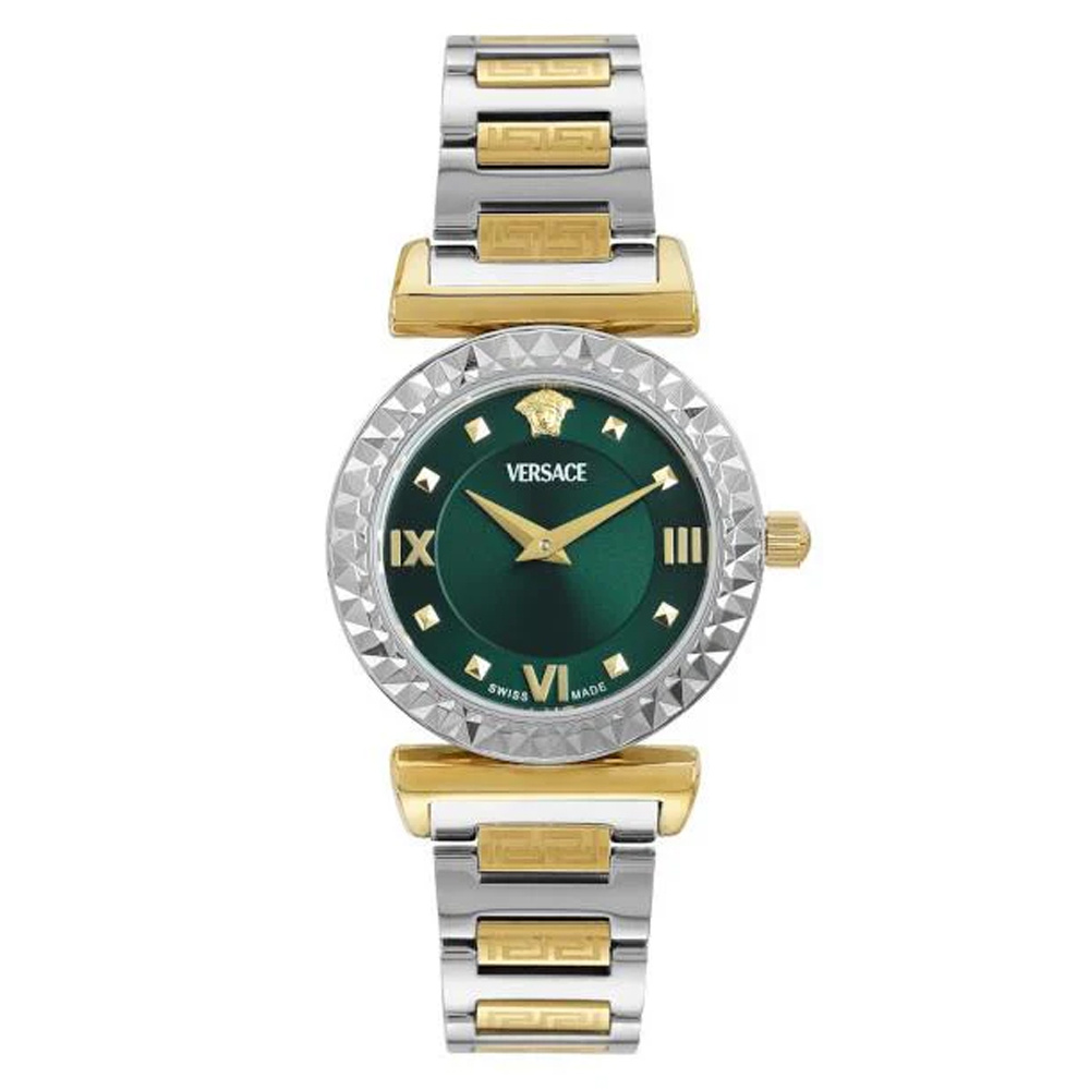 Versace Damenuhr Mini Vanity Bicolor/Grün VEGFA0625 – Bild 2