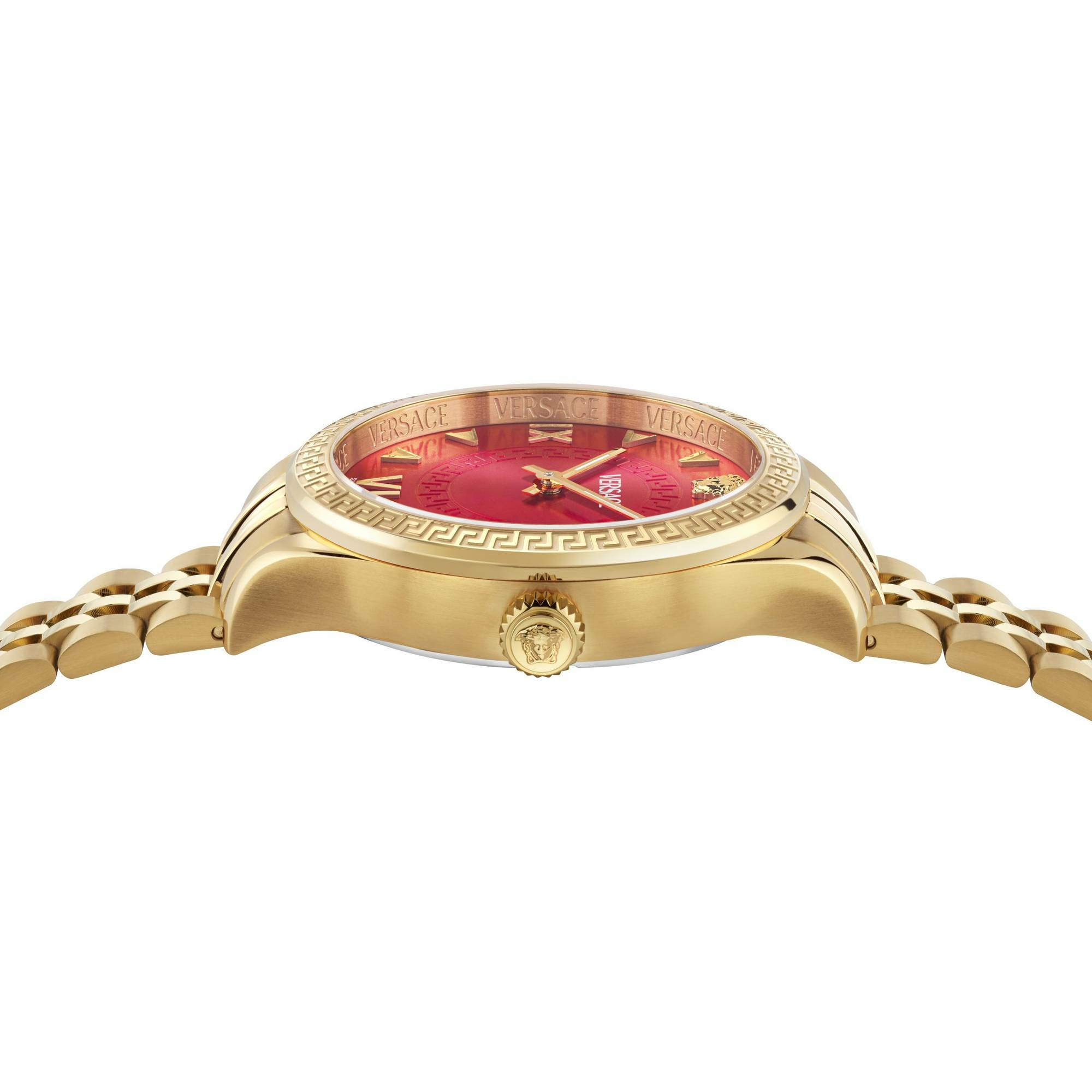Versace Uhr Damen Hellenyium Lady gold, rot 35 mm VE2S01325 – Bild 2