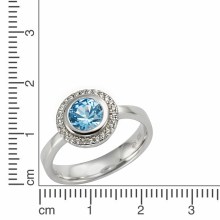 Celesta Silber 925/- Sterling Silber Zirkonia & sy. Blautopas Ring 4167599659427... Celesta Silber 925/- Sterling Silber Zirkonia & sy. Blautopas Ring 4167599659427...