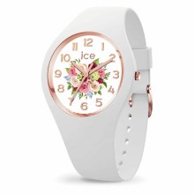 Ice-Watch Analoguhr Damen ICE Flower White bouquet weiß roségold 021742 Ice-Watch Analoguhr Damen ICE Flower White bouquet weiß roségold 021742