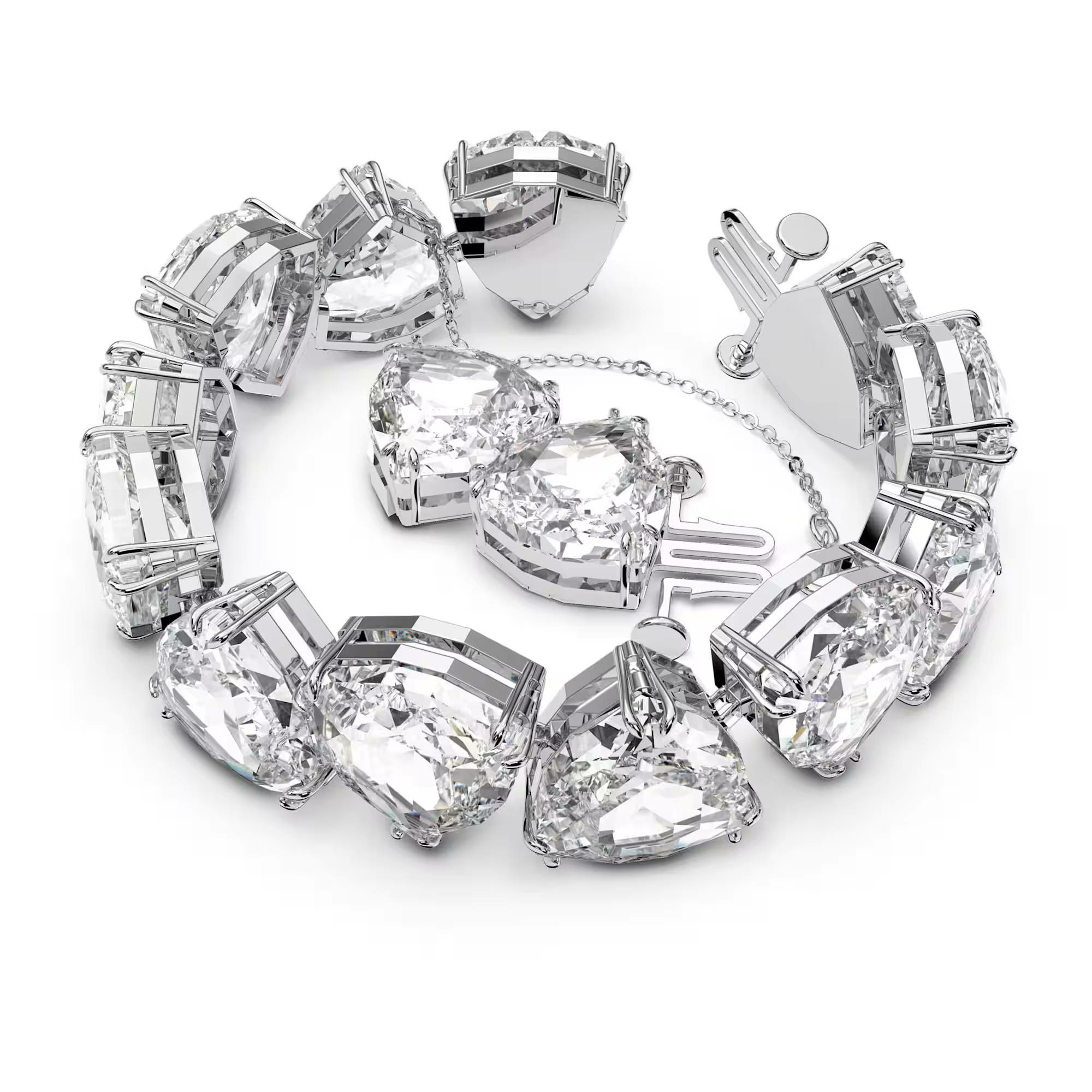 Swarovski Damen Millenia Armband Übergroße Kristalle, Trilliant-Schliff, Weiß, R... – Bild 3
