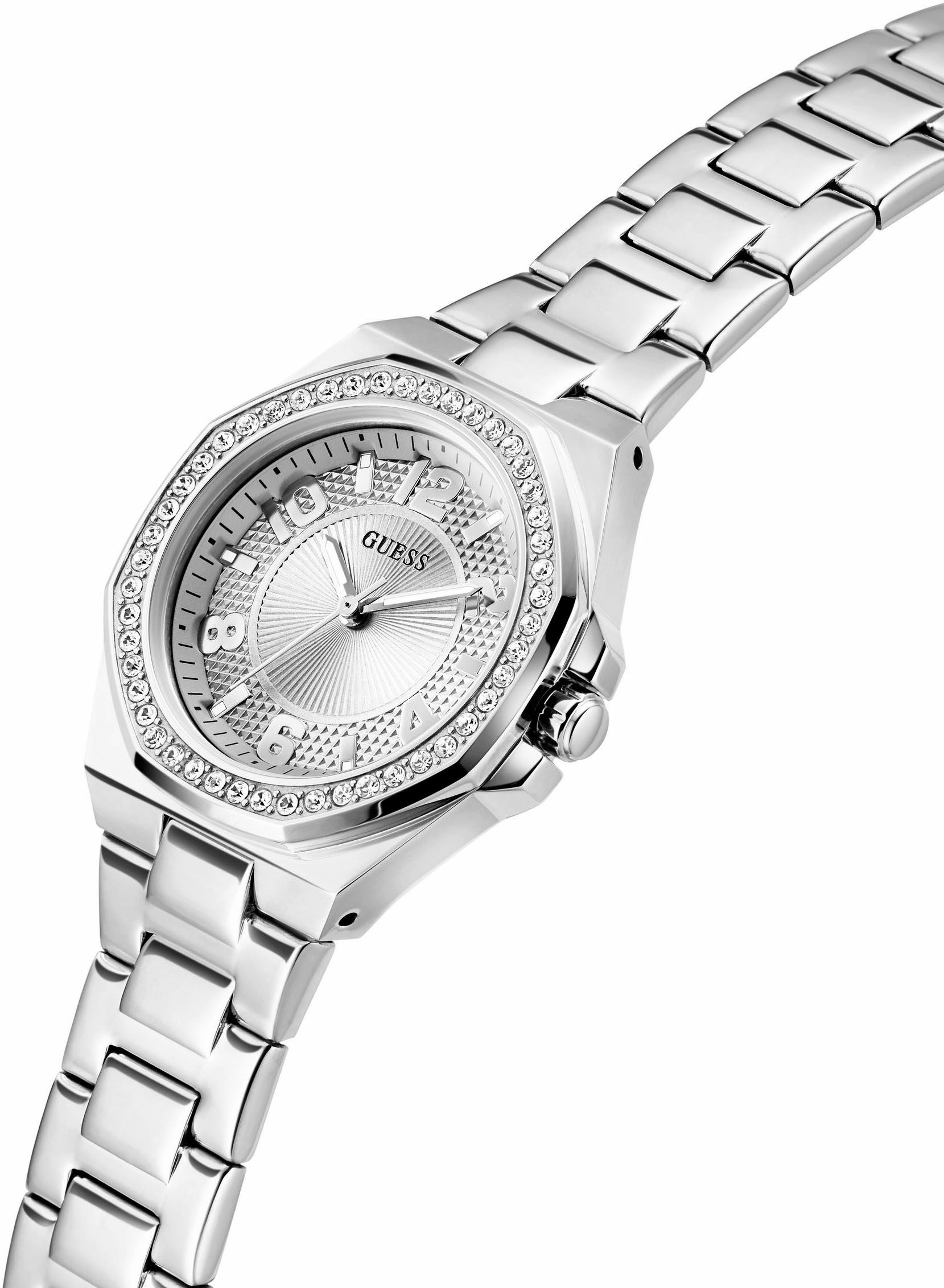Guess Armbanduhr Damen Contessa Silberfarben GW0877L1 – Bild 2