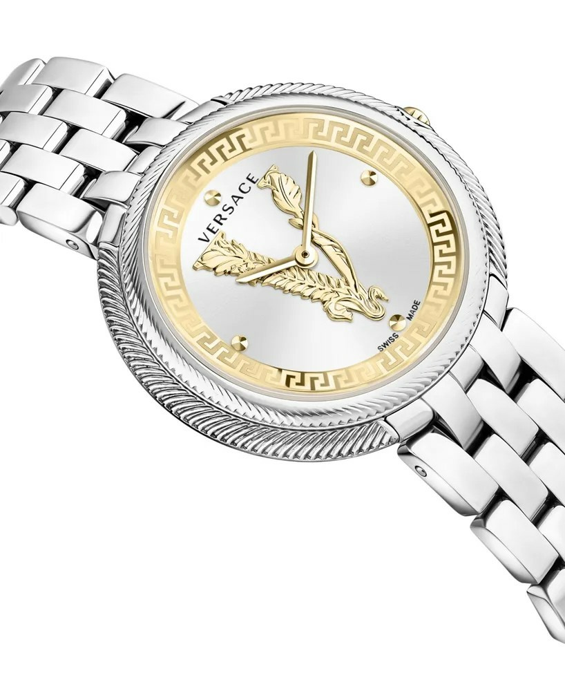 Versace Damen Armbanduhr THEA silber, gold 38 mm VE2CA0523 Versace Damen Armbanduhr THEA silber, gold 38 mm VE2CA0523