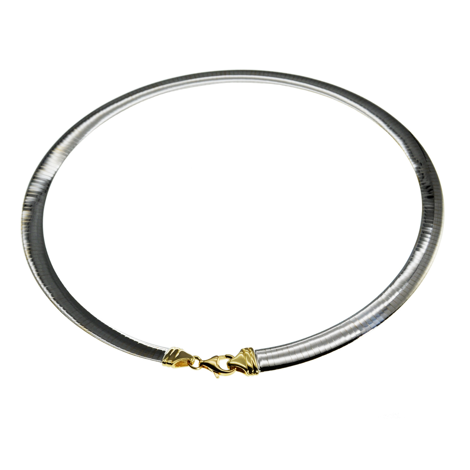 Halsreif Omega 8mm flach - 50cm - Wendeomega – Bild 3