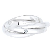 Ring Verlobungsring Diamant 0.03 ct. 925 Silber Ring Verlobungsring Diamant 0.03 ct. 925 Silber