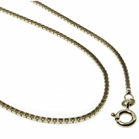 Halskette Venezia 0,9mm - 40cm - 585 Weißgold Halskette Venezia 0,9mm - 40cm - 585 Weißgold