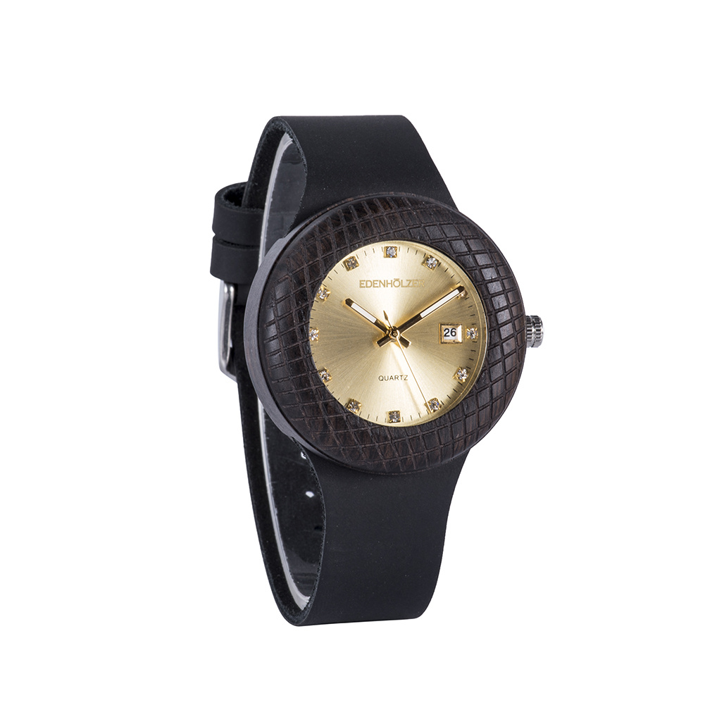 Edenhölzer Holzuhr Damen Armbanduhr Quarz Holzarmband Uhr Hardlex Cebu – Bild 2