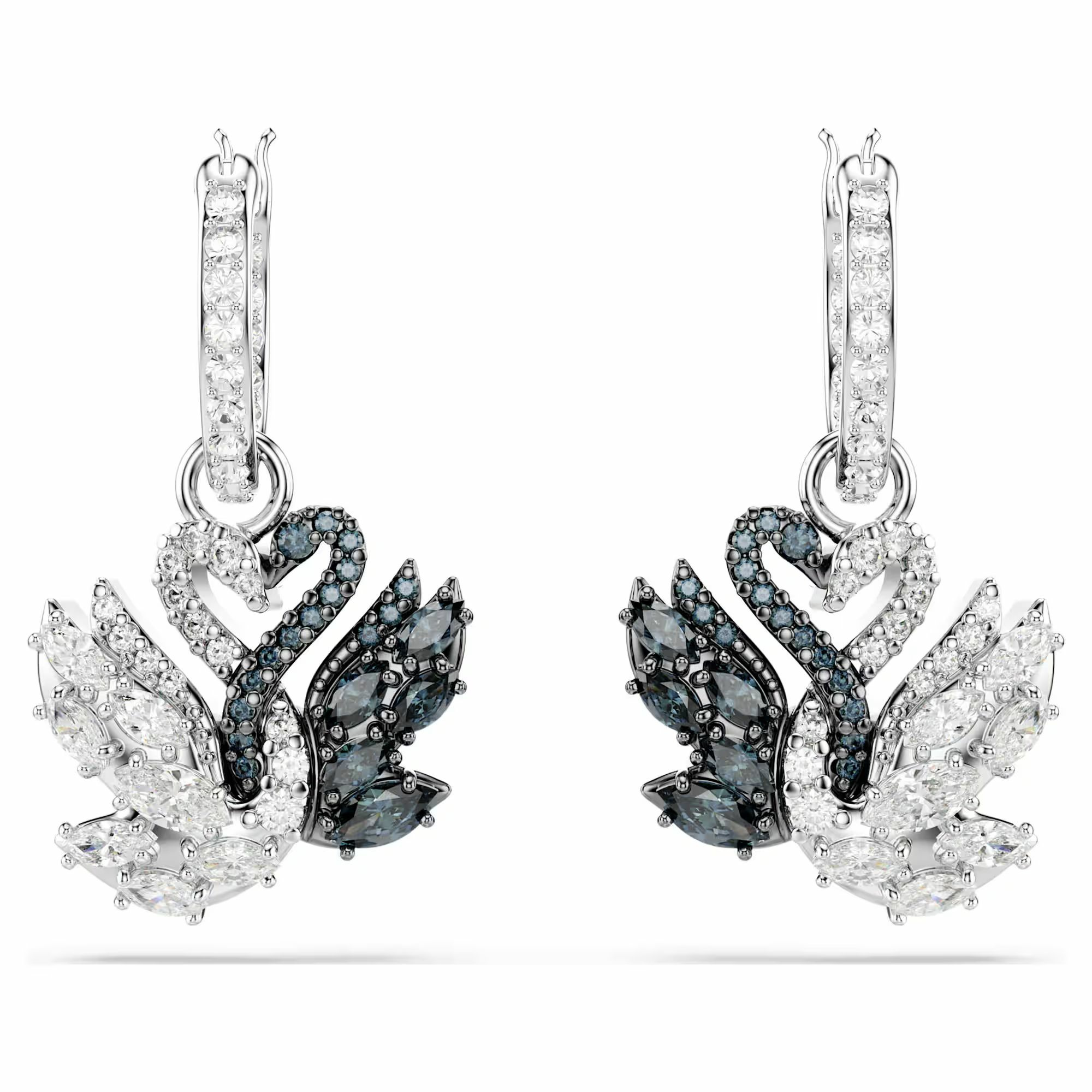Swarovski Ohrringe Damen Swan Drop Earrings Schwarz Rhodium‑/Ruthenium‑Finish 57... – Bild 3
