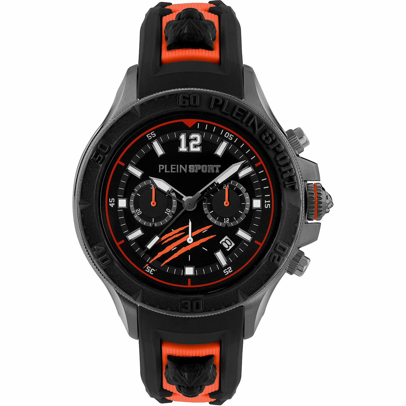 Plein Sport Herren Chronograph Warrior Tech PS6BA0324 Gunmetal / Schwarz 47,5 mm Plein Sport Herren Chronograph Warrior Tech PS6BA0324 Gunmetal / Schwarz 47,5 mm