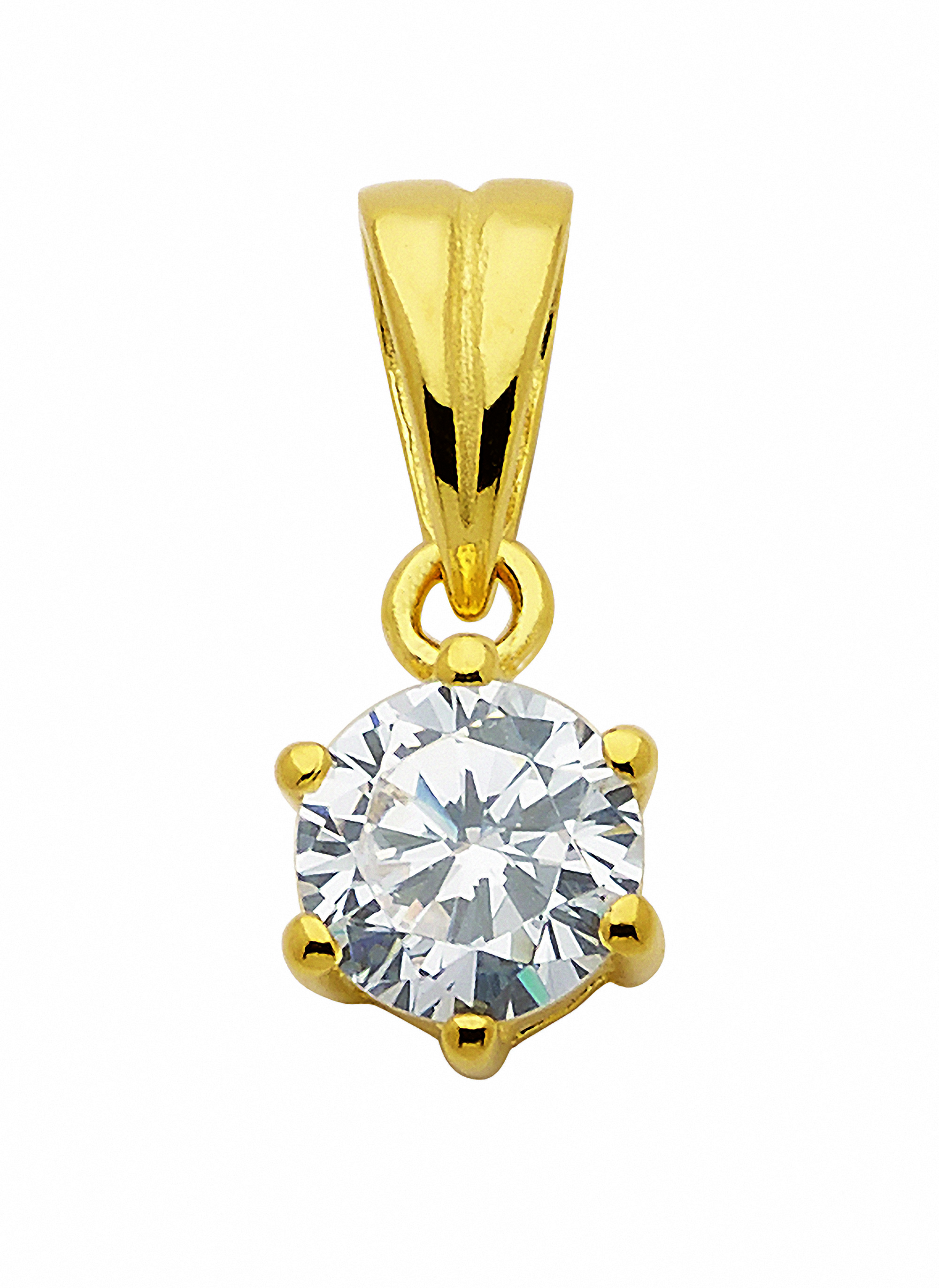 Damen 925 Silber Anhänger mit Zirkonia Ø 5 mm – Bild 2