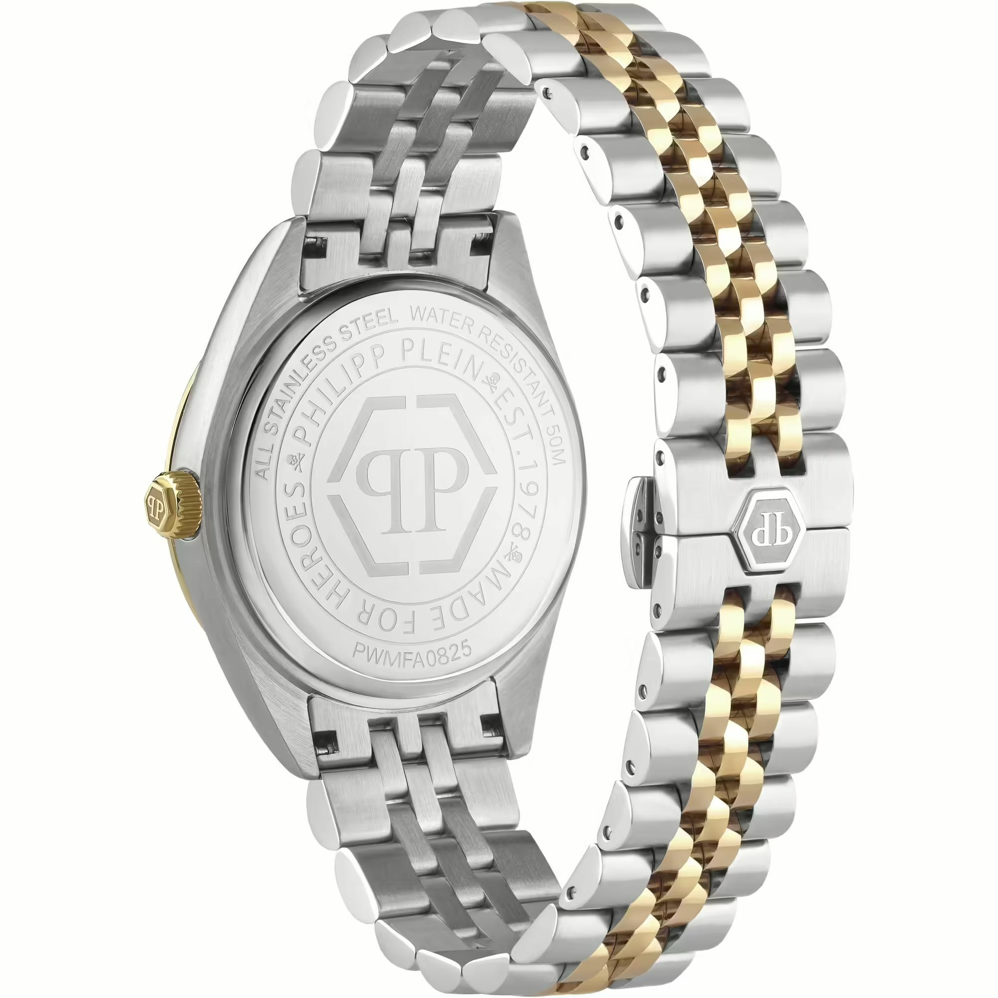 Philipp Plein Herren Uhr Date Superlative Crystal PWMFA0825 41 mm Edelstahl Grün – Bild 3