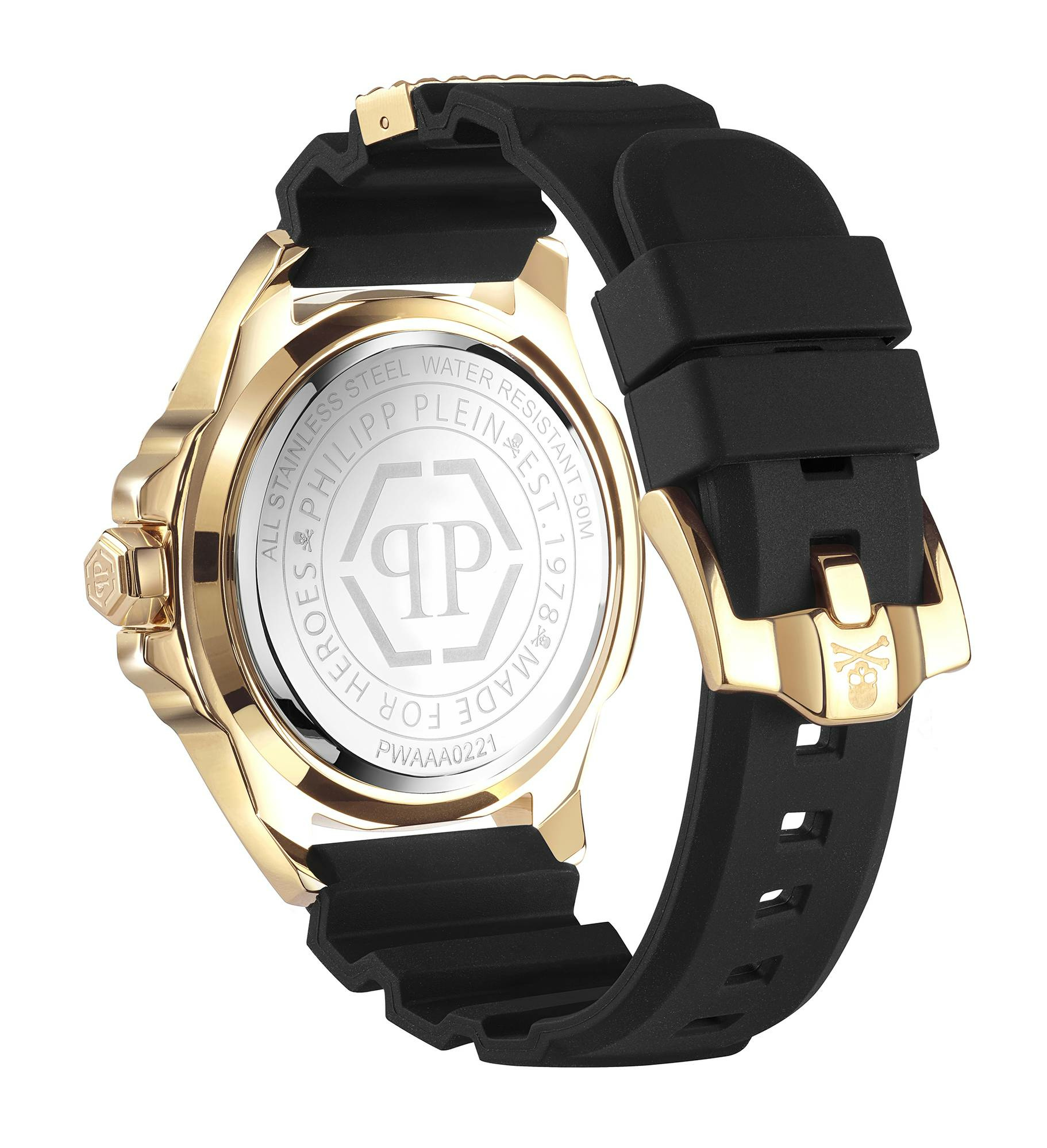 Philipp Plein Herrenuhr The $kull Titan Gold PWAAA0221 – Bild 3