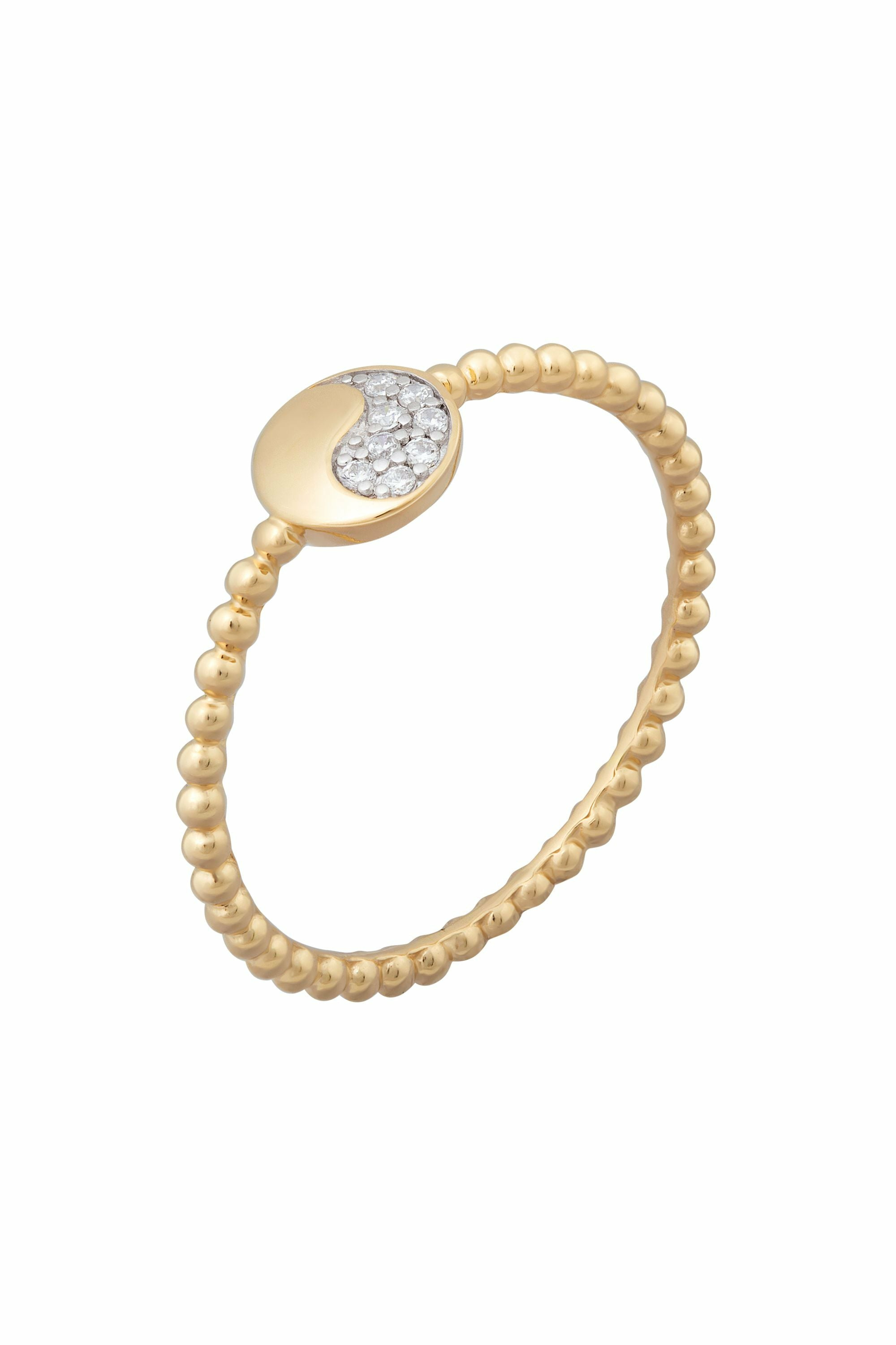 Ring 925 Silber vergoldet Yin&Yang Zirkonia 41185189134430 – Bild 2