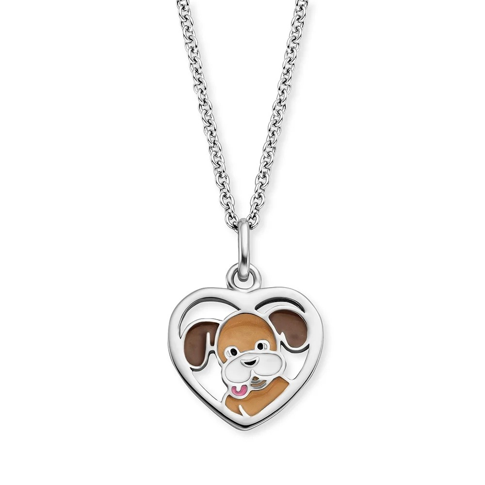 Herzengel Kinder Halskette mit Hunde Anhänger Silber HEN-DOG-HEART Herzengel Kinder Halskette mit Hunde Anhänger Silber HEN-DOG-HEART