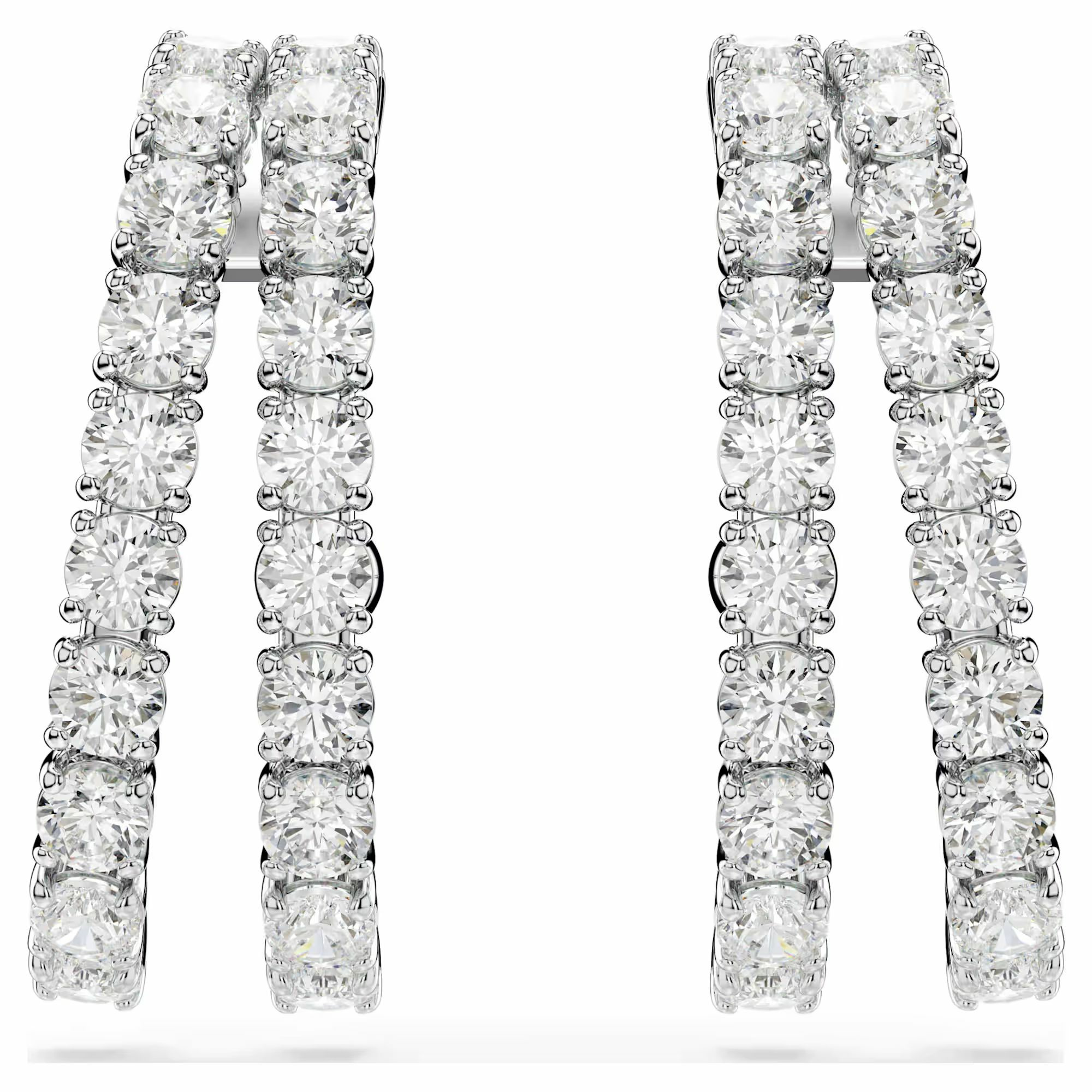 Swarovski Ohrringe Damen Matrix Ohrspangen Weiß rhodiniert 5705835 – Bild 2