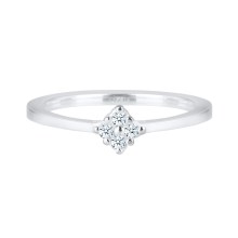 Ring Verlobung Klassisch Diamant 0.06 ct. 925 Silber Ring Verlobung Klassisch Diamant 0.06 ct. 925 Silber
