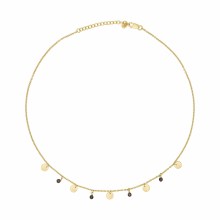 Collier 925 Silber vergoldet Hämatit Plättchen 41185002750046 Collier 925 Silber vergoldet Hämatit Plättchen 41185002750046