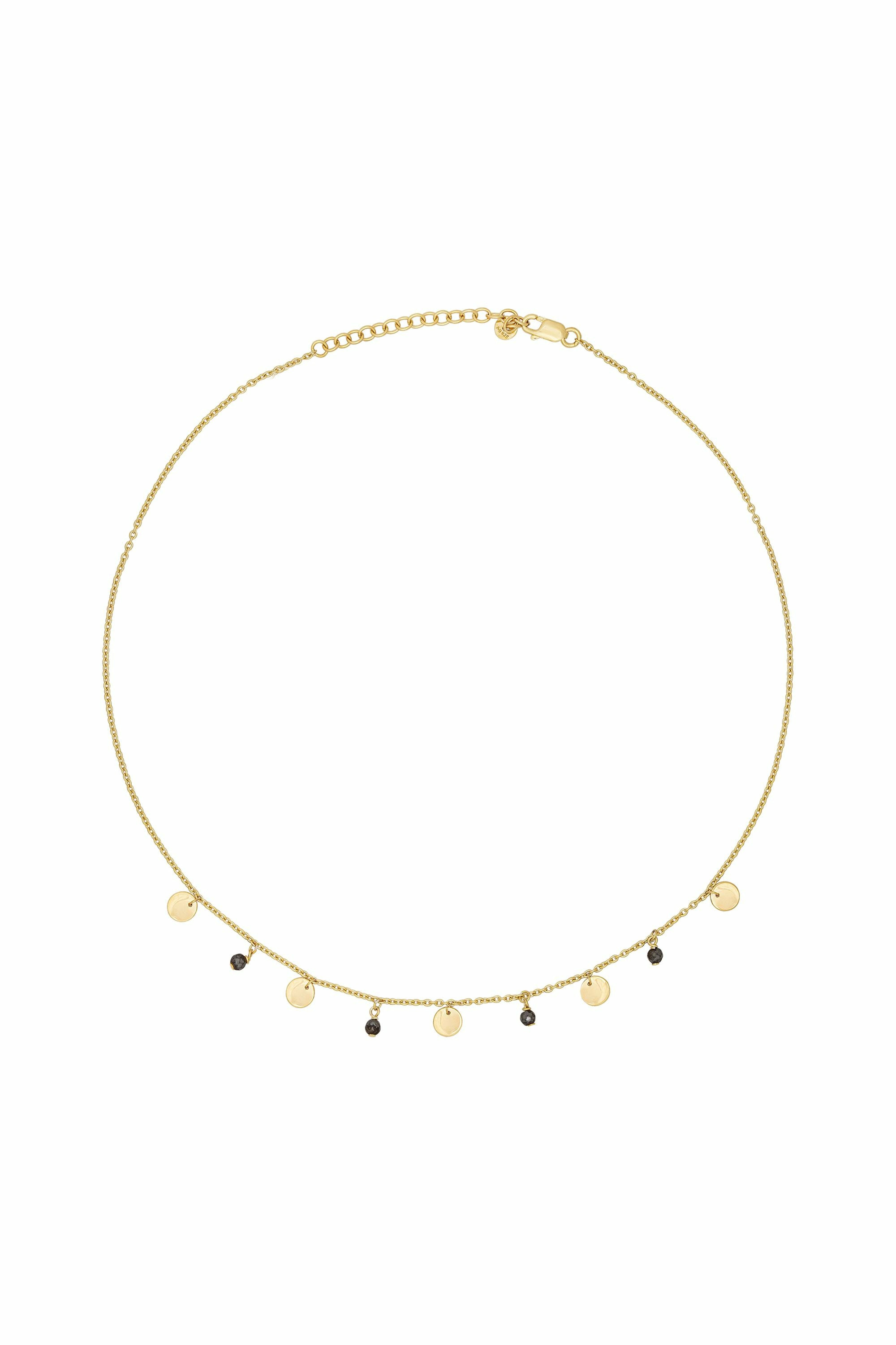 Collier 925 Silber vergoldet Hämatit Plättchen 41185002750046 Collier 925 Silber vergoldet Hämatit Plättchen 41185002750046