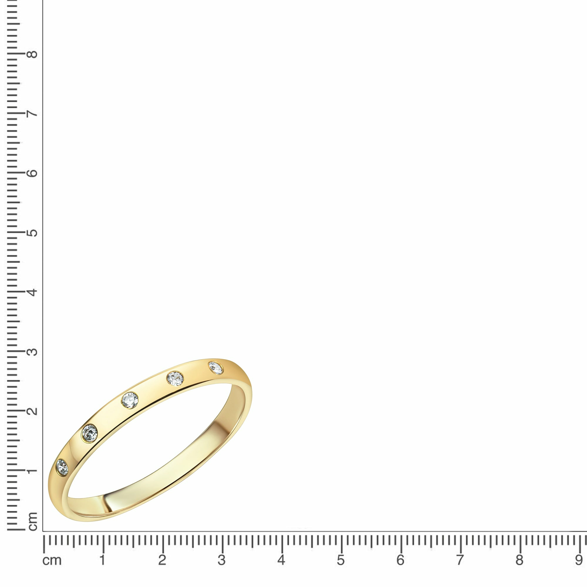 Fascination by Ellen K. 375 Gold mit 5x Zirkonia weiß Ring 41675918016606 Fascination by Ellen K. 375 Gold mit 5x Zirkonia weiß Ring 41675918016606
