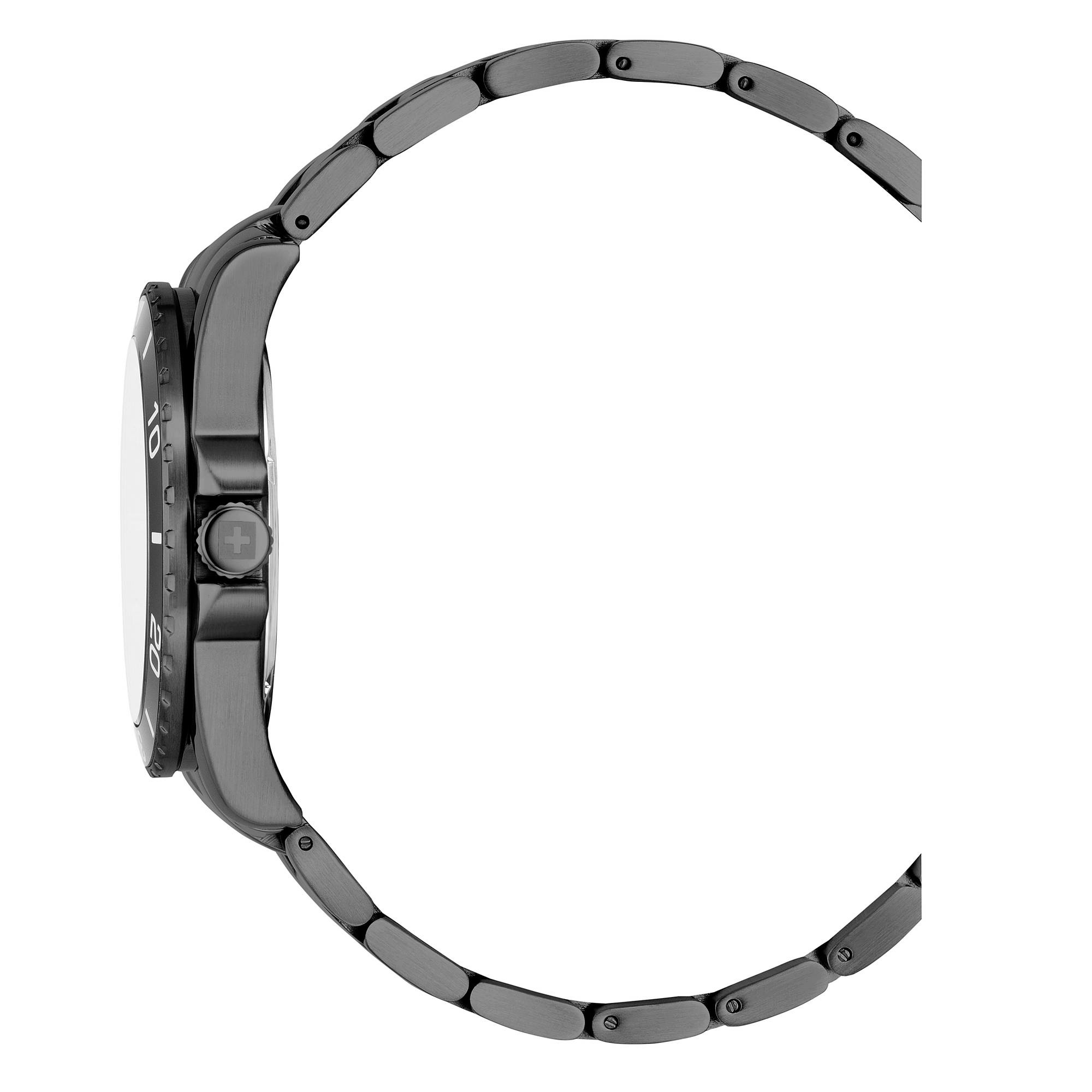 Swiss Alpine Military Herren Armbanduhr Taucheruhr Raptor schwarz 7029.1171 – Bild 3