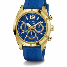 Guess Herren Armbanduhr RESISTANCE Multifunktion blau, gold 44 mm GW0729G1 Guess Herren Armbanduhr RESISTANCE Multifunktion blau, gold 44 mm GW0729G1