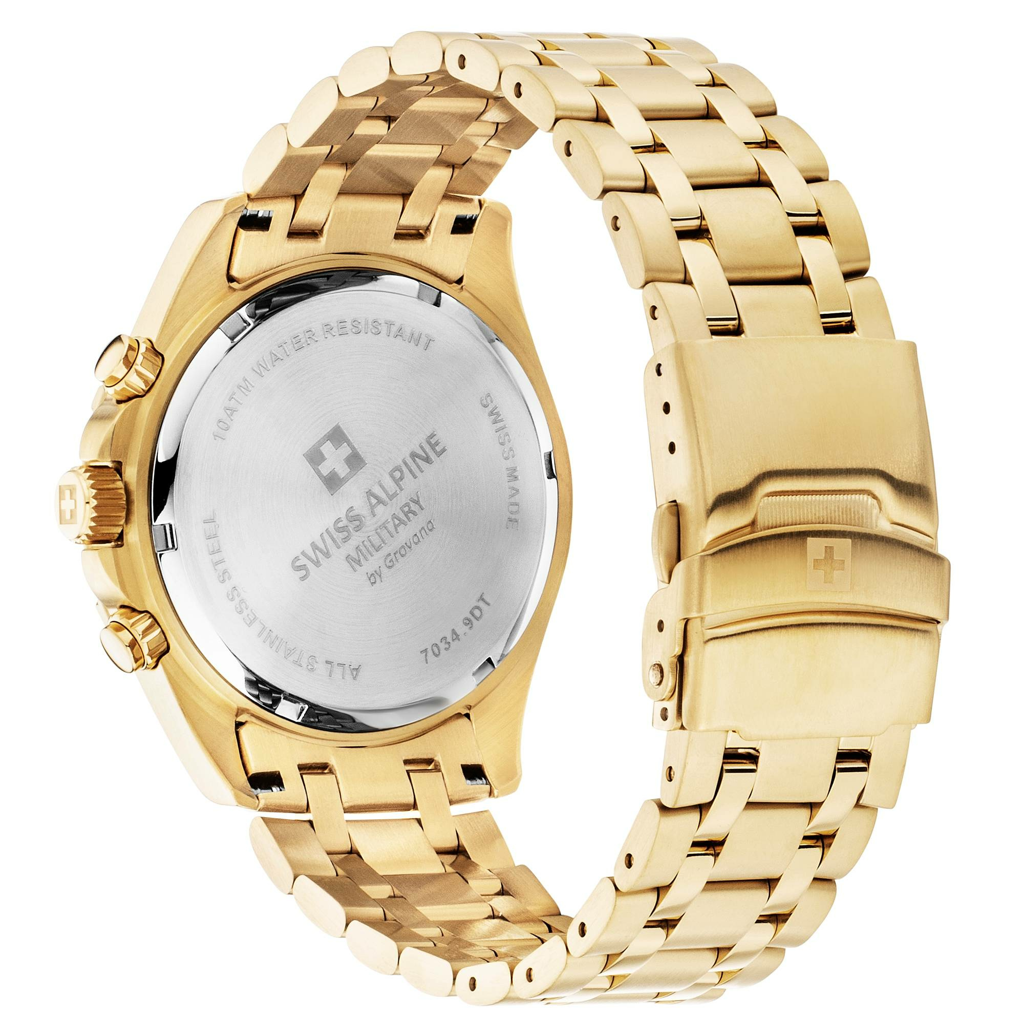 Swiss Alpine Military 7034.9118 Sierra Chrono Herrenuhr - Edelstahlgehäuse in G... – Bild 3