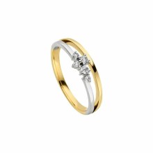 Damenring Elaine Firenze 14ct. Gelb/Weißgold 75038150R/3 Damenring Elaine Firenze 14ct. Gelb/Weißgold 75038150R/3