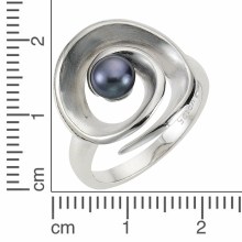 ZEEme Pearls Silber 925 rhodiniert mit schwarzer Perle Ring 41675994333278 ZEEme Pearls Silber 925 rhodiniert mit schwarzer Perle Ring 41675994333278