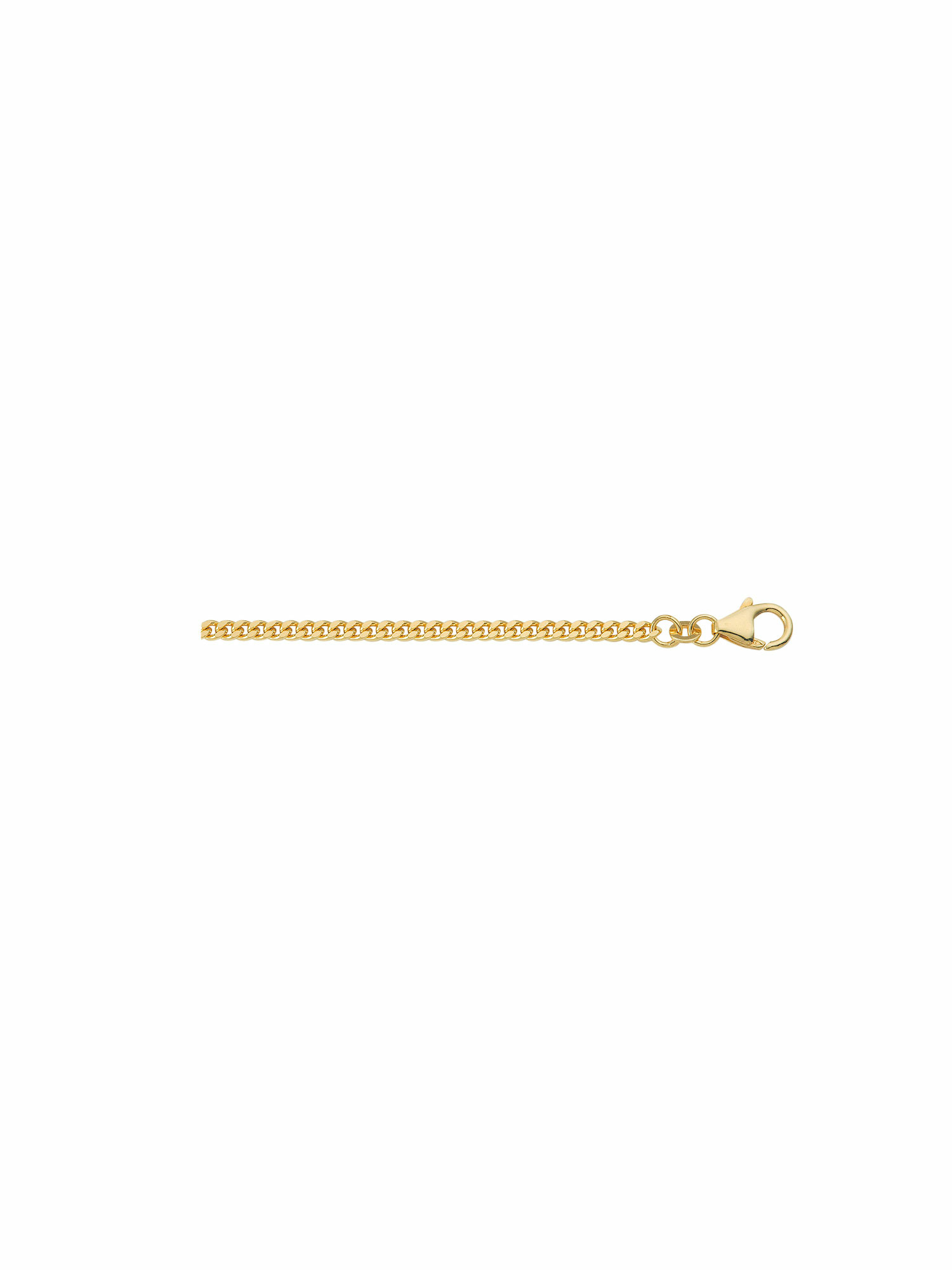 Damen 585 Gold Flach Panzer Halskette Ø 2,1 mm Damen 585 Gold Flach Panzer Halskette Ø 2,1 mm