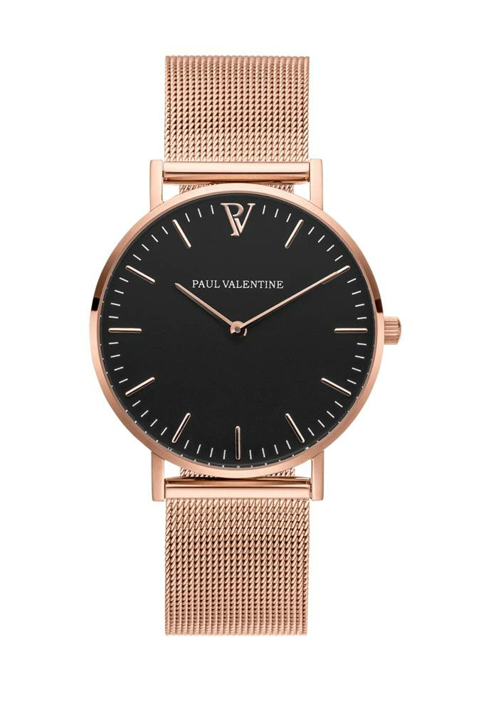 Paul Valentine Damen Armbanduhr PEARL ROSE GOLD MESH 38 MM PV38211 Paul Valentine Damen Armbanduhr PEARL ROSE GOLD MESH 38 MM PV38211