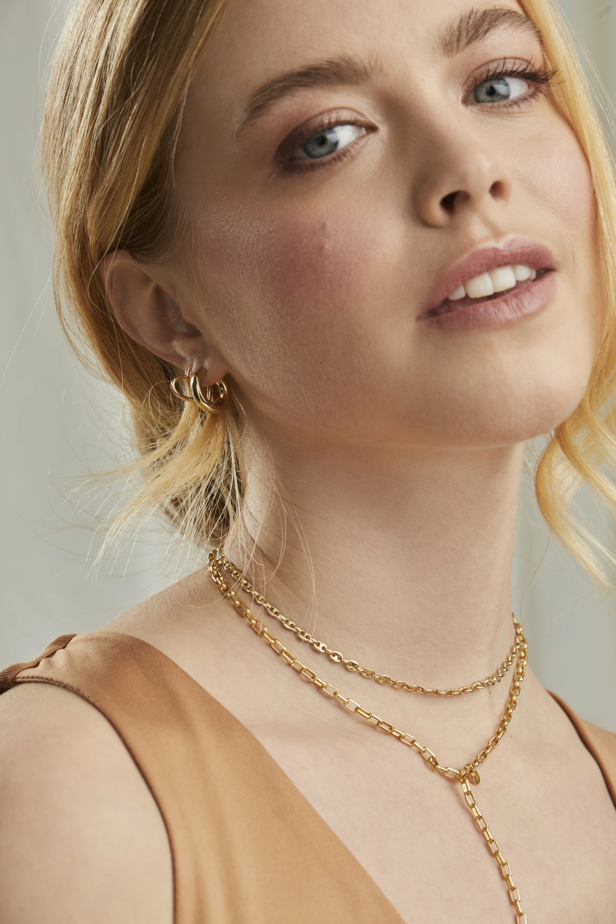 Collier 925 Silber vergoldet Choker Kaffeebohnenkette 41185026113630 – Bild 2