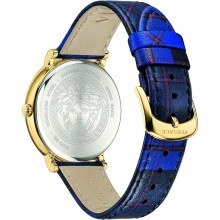 Versace Damen Armbanduhr V-CIRCLE The Clans blau, gold 38 mm VE8100218 Versace Damen Armbanduhr V-CIRCLE The Clans blau, gold 38 mm VE8100218