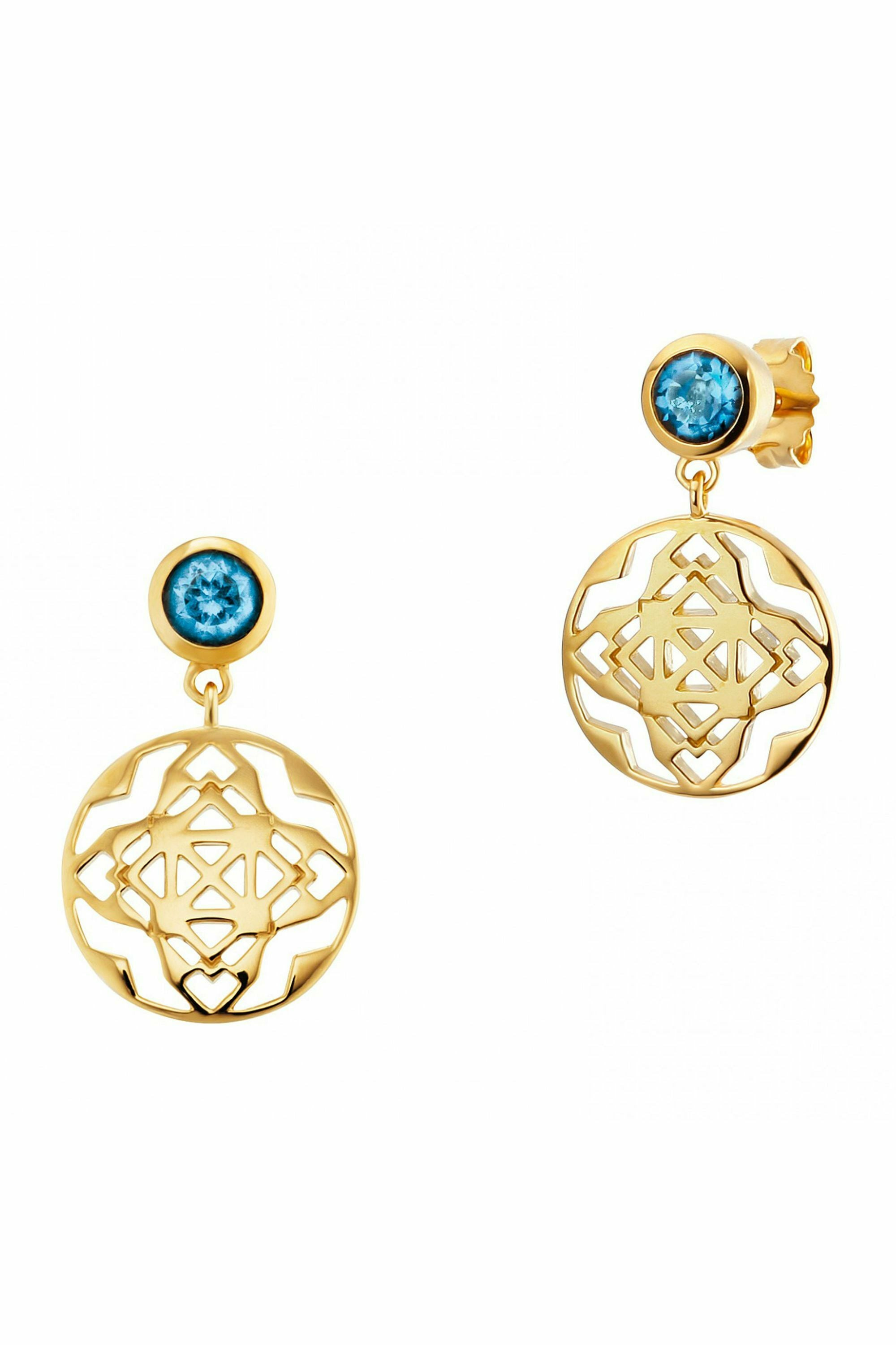 Ohrstecker 925/-Sterling Silber vergoldet Topas 41183802720350 – Bild 2