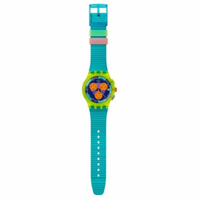Swatch New Chrono Plastic SUSJ404 Neon Wave Uhr – Bild 2