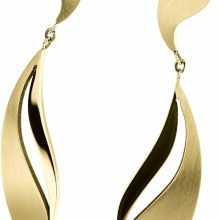 Ohrstecker, matt/poliert, Gelb Ohrstecker, matt/poliert, Gelb