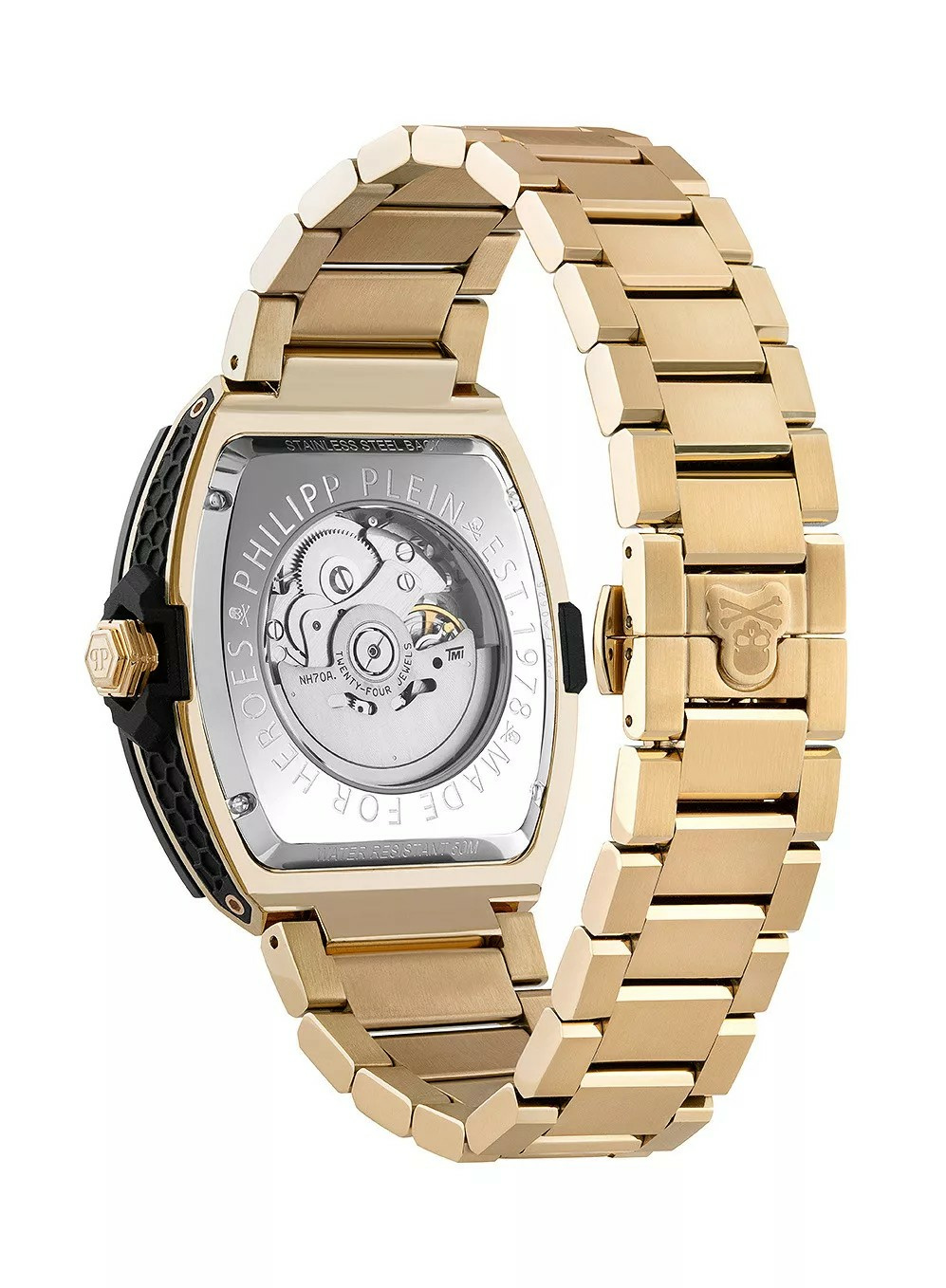 Philipp Plein Herrenuhr Automatic The $keleton 2.0 Gold‑Schwarz PWJFA0625 – Bild 2