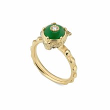 Gucci Ring Unisex Le Marche Des Merveilles Gelbgold Jade YBC502868001 Gucci Ring Unisex Le Marche Des Merveilles Gelbgold Jade YBC502868001