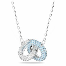 Swarovski Damen Halskette Stone Pavé, Verflochtene Ringe, Blau, Rhodiniert 56428... Swarovski Damen Halskette Stone Pavé, Verflochtene Ringe, Blau, Rhodiniert 56428...