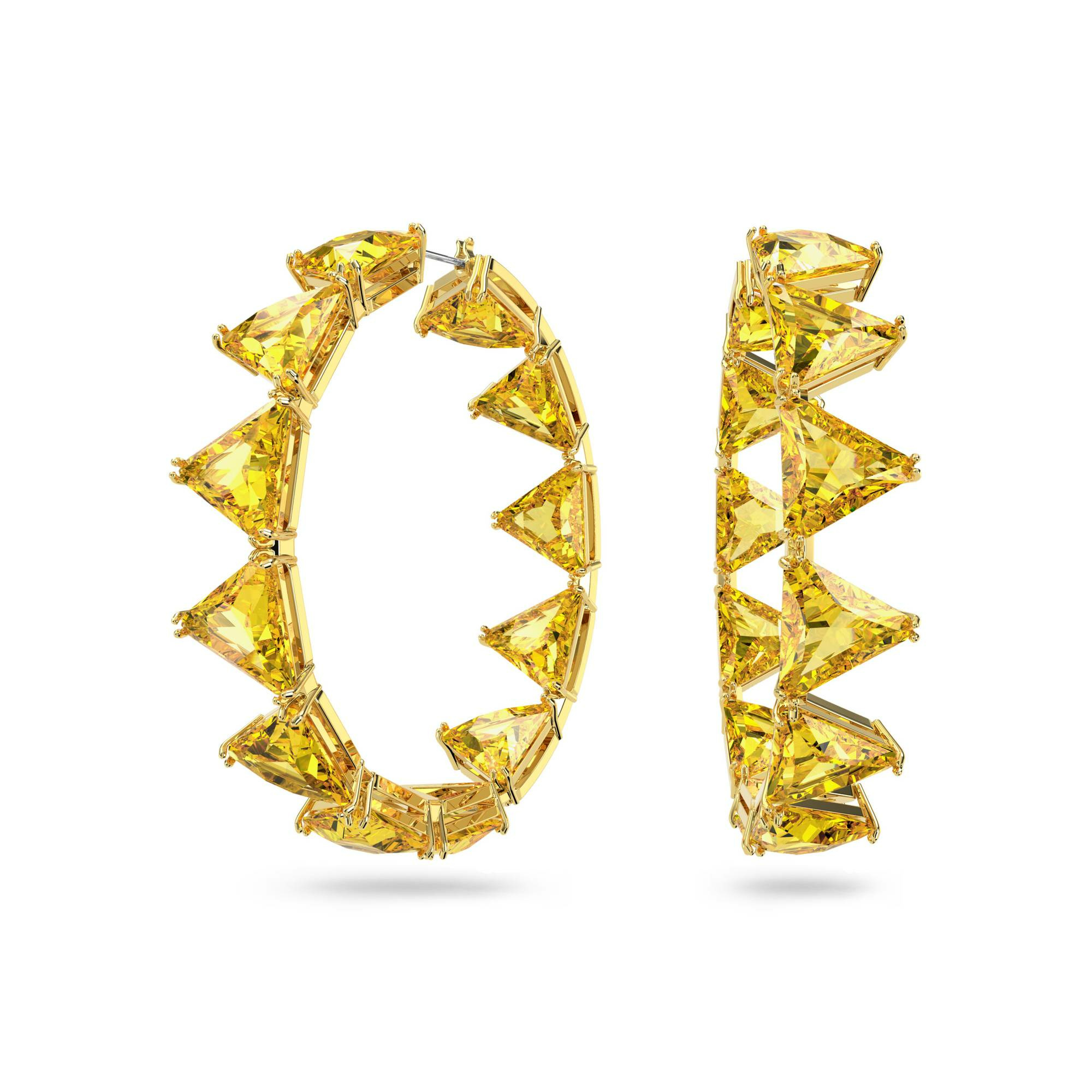 Swarovski Damen Ohrringe Creolen Ortyx Trilliant-Schliff, Gelb, Goldlegierungssc... Swarovski Damen Ohrringe Creolen Ortyx Trilliant-Schliff, Gelb, Goldlegierungssc...