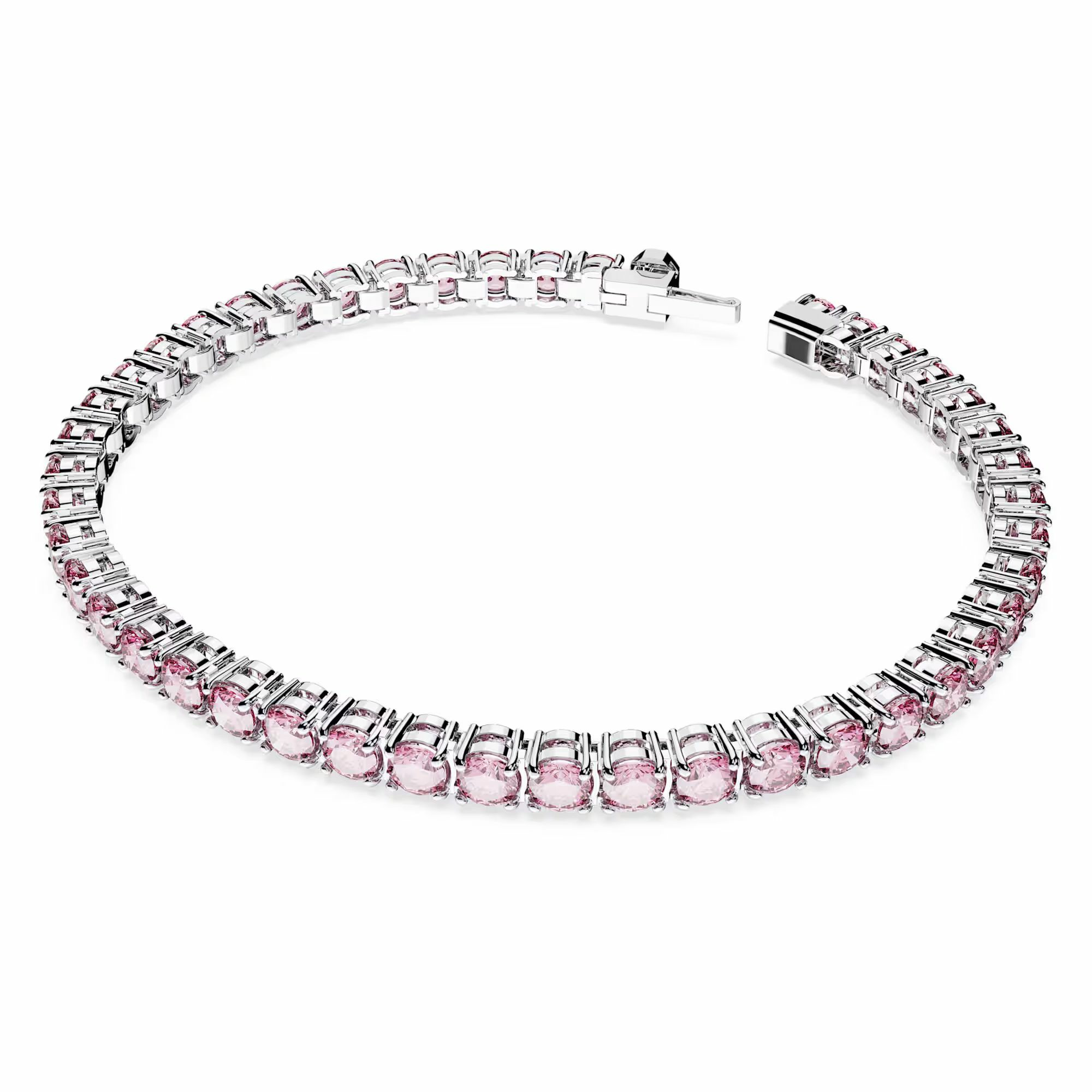Swarovski Armband Unisex Matrix Tennis Rundschliff Rosa Rhodiniert Größe S 56489... – Bild 3