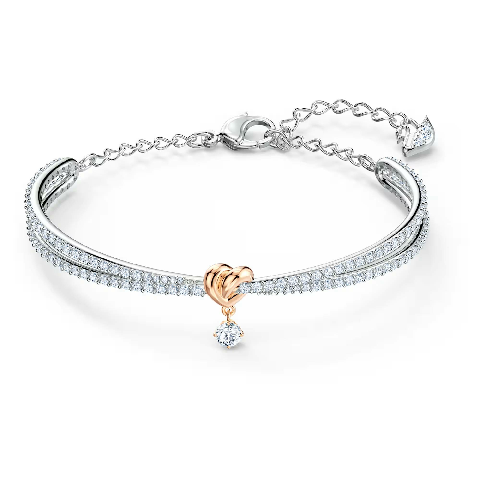 Swarovski Lifelong Heart Armreif Damen Weiß 5516544 Swarovski Lifelong Heart Armreif Damen Weiß 5516544