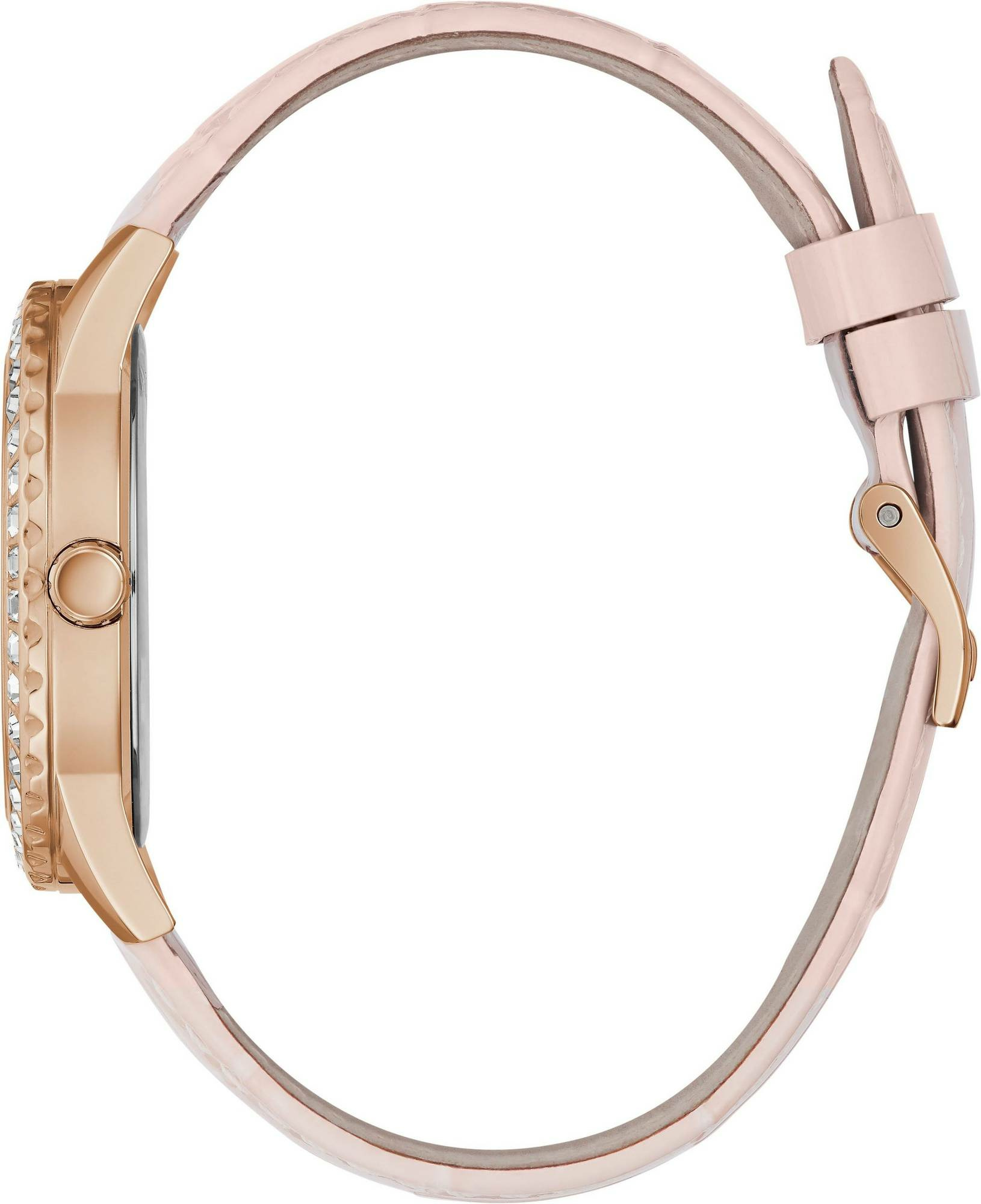 Guess Damen Armbanduhr Leder Armband SPARKLING PINK GW0032L2 – Bild 2