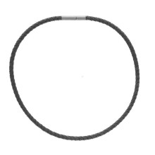 Ernstes Design Damen Halskette Ledergeflecht Collier Schwarz LG4.SW.50 Ernstes Design Damen Halskette Ledergeflecht Collier Schwarz LG4.SW.50