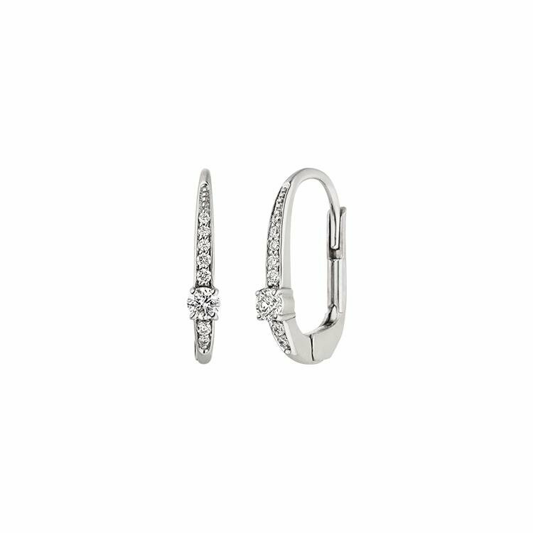 Elaine Firenze Creolen 14ct. Weißgold 75035660E/3 Elaine Firenze Creolen 14ct. Weißgold 75035660E/3