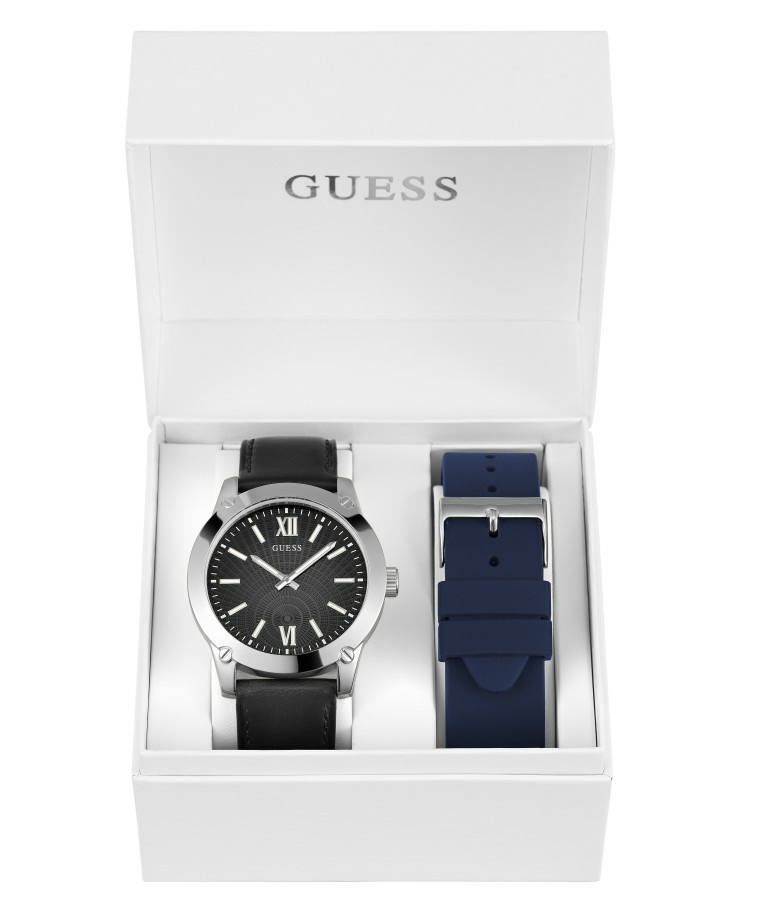 Guess Herren Armbanduhr Box Set Crescent schwarz, silber GW0630G1 Guess Herren Armbanduhr Box Set Crescent schwarz, silber GW0630G1