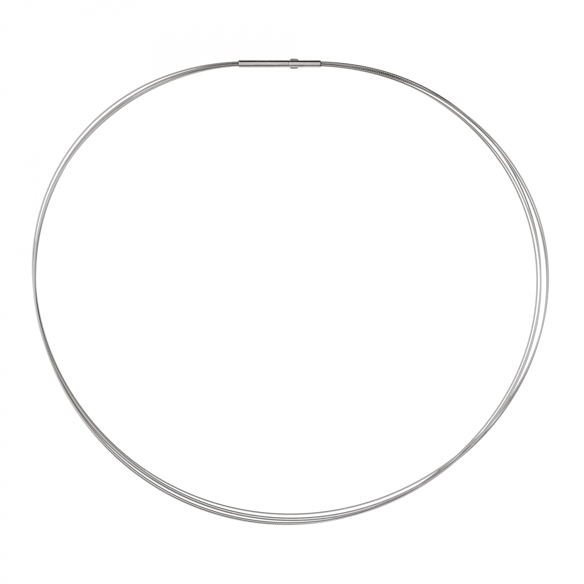 Ernstes Design Damen Halsreif 2-Fach Drahtseil 50cm Silber DS5C-50 – Bild 3