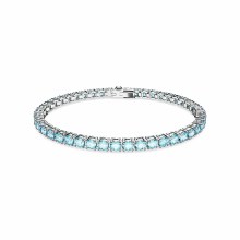 Swarovski Damen blaues Matrix Armband Größe M Silber 5648928 Swarovski Damen blaues Matrix Armband Größe M Silber 5648928