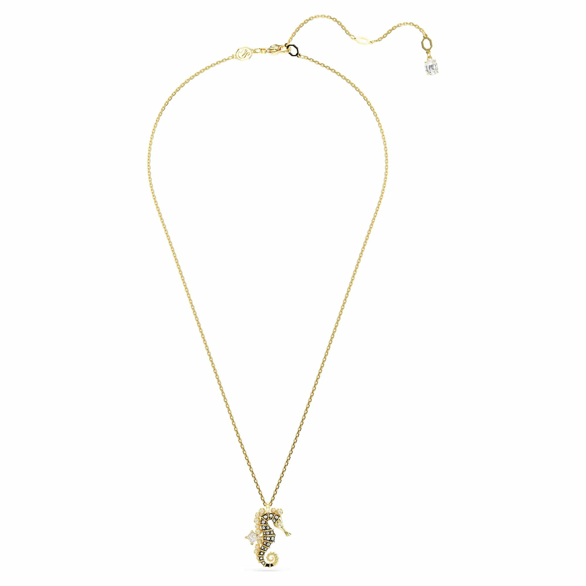 SWAROVSKI Anhänger für Damen mit Kristallperlen und Seepferdchenmotiv in Weiß ID... – Bild 3