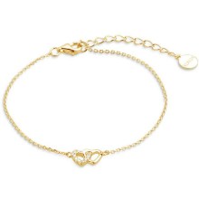 Xenox Damen Armband mit verschlungenen Herz Charms mit Zirkonia Gold XS3570G Xenox Damen Armband mit verschlungenen Herz Charms mit Zirkonia Gold XS3570G