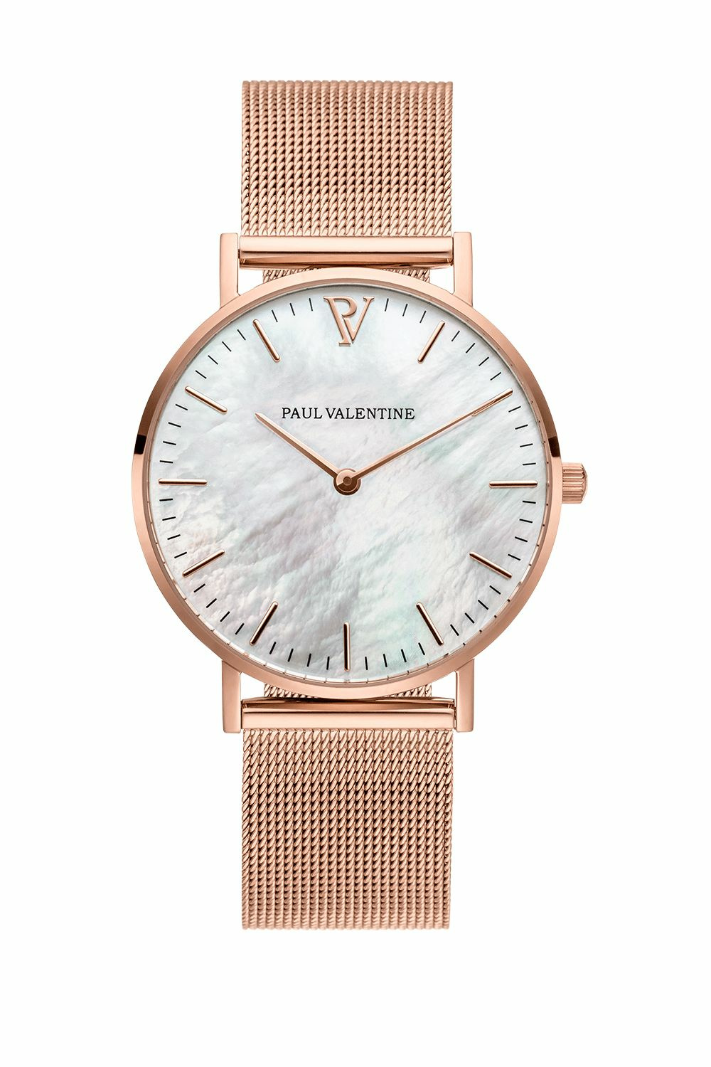 Paul Valentine Damen Armbanduhr ROSE GOLD SEASHELL MESH 36 MM PV36511 Paul Valentine Damen Armbanduhr ROSE GOLD SEASHELL MESH 36 MM PV36511